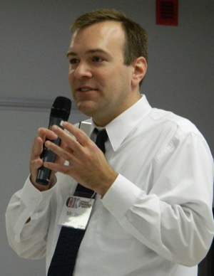 Jason Hall speaks at a program on immigration in this 2013 file photo. (Photo by Marnie McAllister) 
