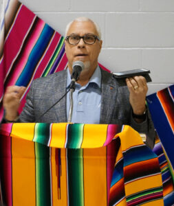 Reinardo Malavé, quien sirve como coordinador del ministerio de pastoral juvenil en la Diócesis de Orlando en Florida, ofreció su discurso del día. (Record Photo by Ruby Thomas)