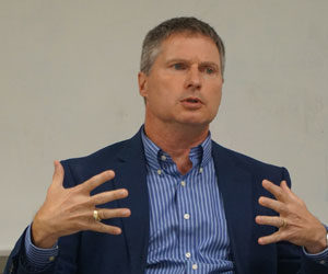 Jim Fields, a clinical psychologist in formation for the diaconate in the Archdiocese of Louisville, was one of the panelist Sept. 21. (Record Photo by Ruby Thomas)