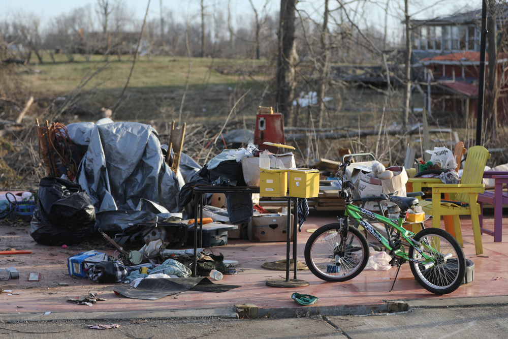 Thankful for monetary donations, <br />bishop says recovery, rebuilding are focus