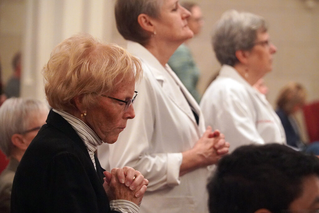 Healthcare workers gather for retreat, annual Mass