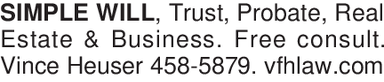 BUSINESS SERVICES. Simple Will