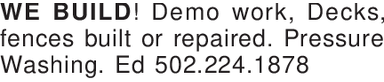We build! DEMO WORK
